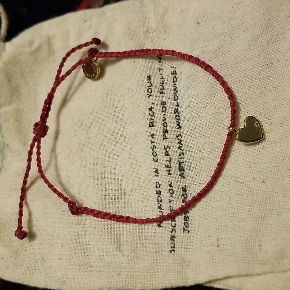Pura vida heart charm bracelet